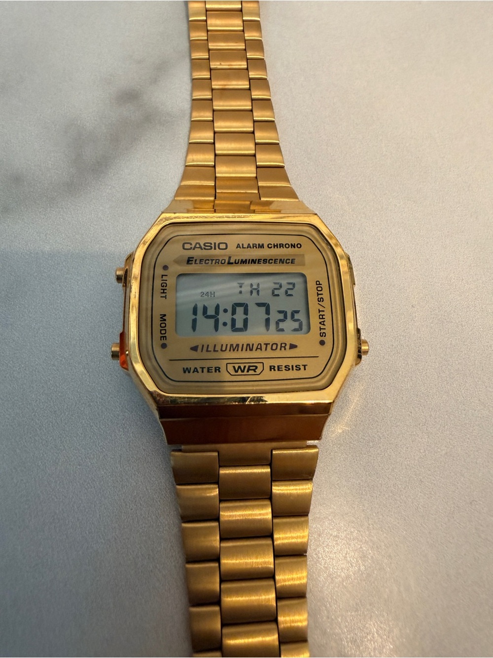 Casio Gold Digital Illuminator Watch - Gold Tone